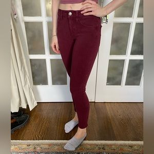 American Eagle Jegging Size: 2 Short Color: Wine